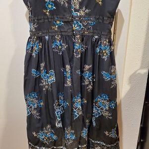 Party dress...16...black with flowers